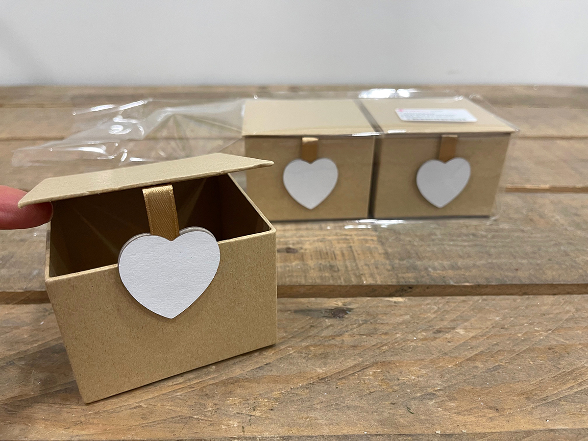SCATOLA VALENTINO 3PZ. 8,5X8,5 H6,5CM. KRAFT