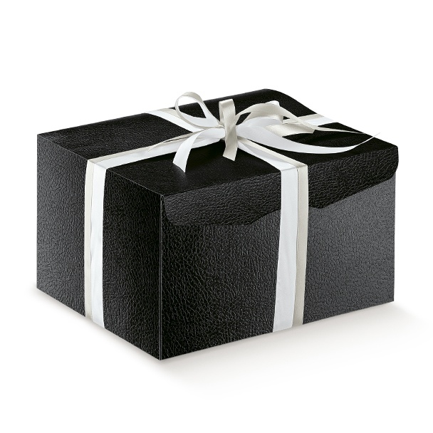 SEGR.6BOT.32,5X25,5X 18CM. PELLE NERO