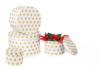 SCAT.POIS ORO S/4PZ. H13-16-19-22 D17-23-30-35CM.