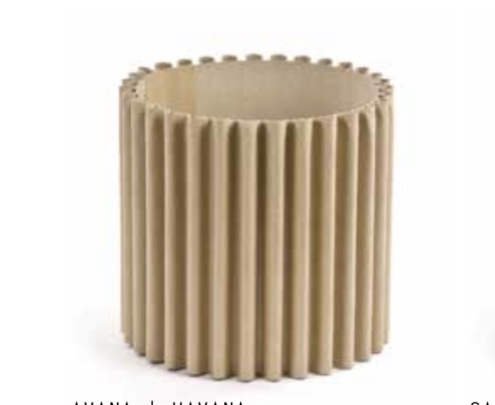 SCATOLA BIG ONDA D15 H15CM. 3PZ. AVANA
