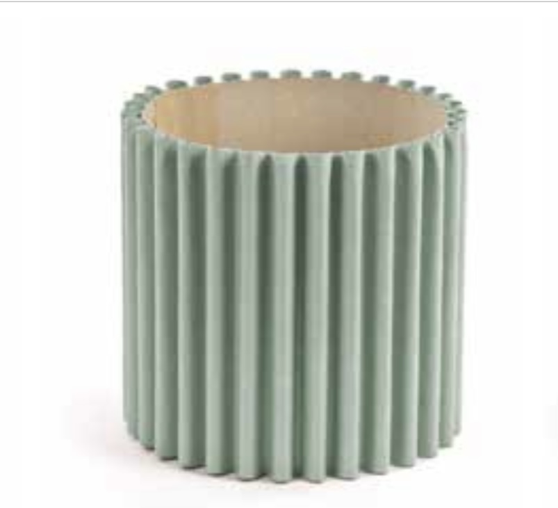 SCATOLA BIG ONDA D15 H15CM. 3PZ. VERDE CEL.