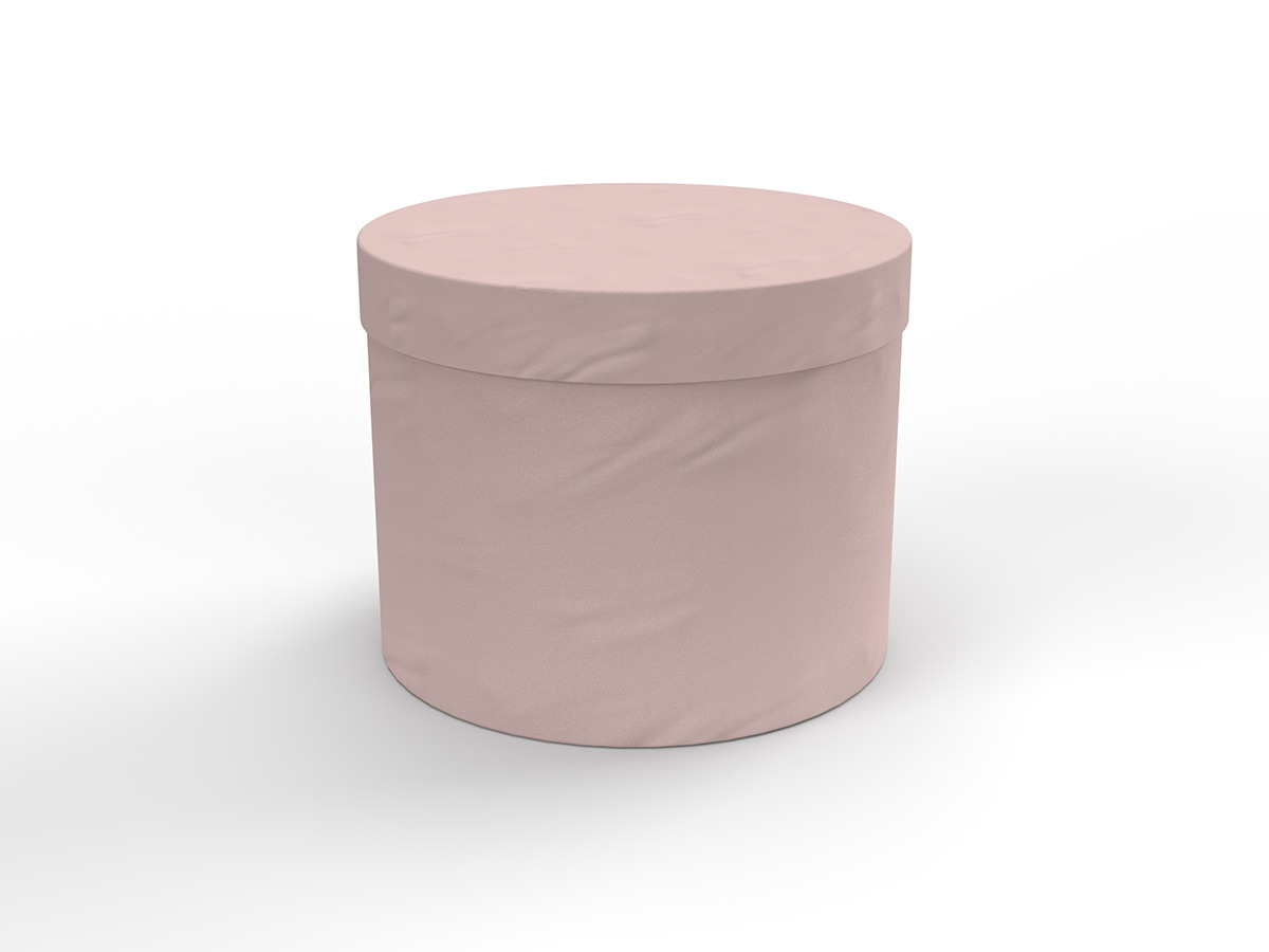 SCAT.TONDE VELOURS S/2PZ. D24-26,5CM. H.19-20CM