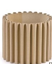 SCATOLA BIG ONDA D24,5 H8CM. 3PZ. AVANA