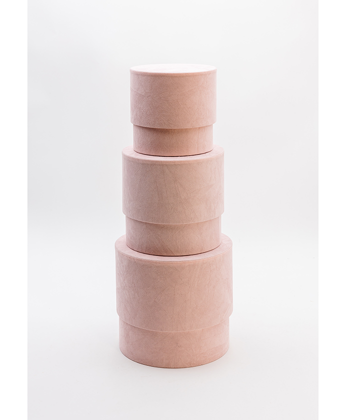 SCAT.TONDE VELVET S/3PZ. D12-14-16CM. ROSA
