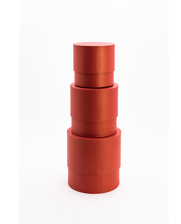 SCAT.FASHION S/3PZ. C/PLAST. D12-14-16CM. ROSSO