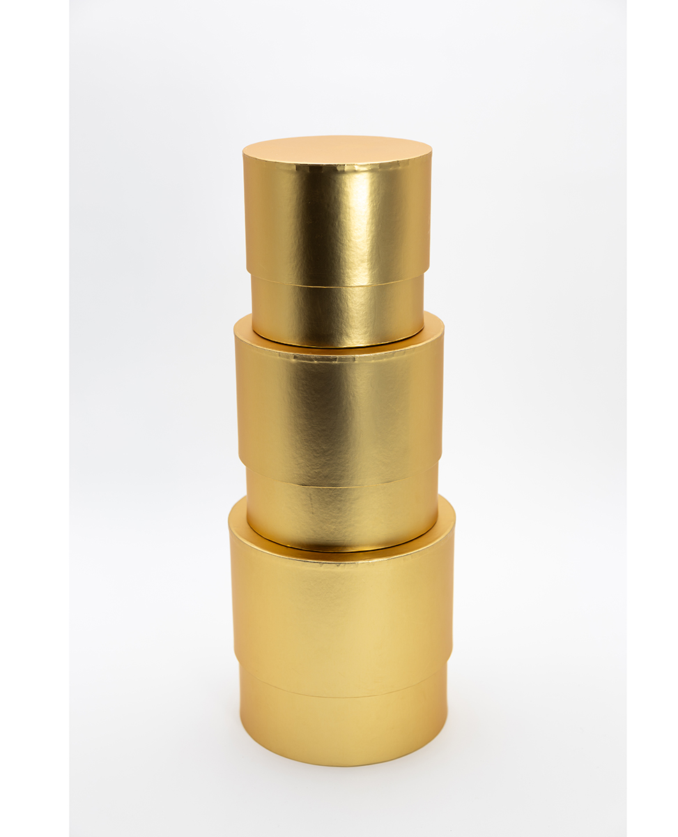 SCAT.FASHION S/3PZ. C/PLAST. D12-14-16CM. ORO