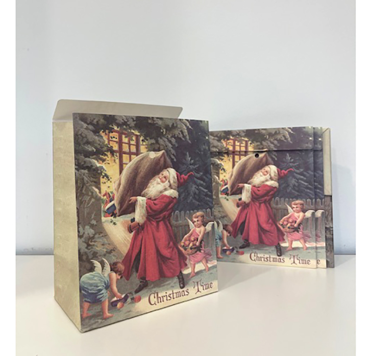 SHOPPER GIFT XMAS TIME 16X10 H20CM. 5PZ.