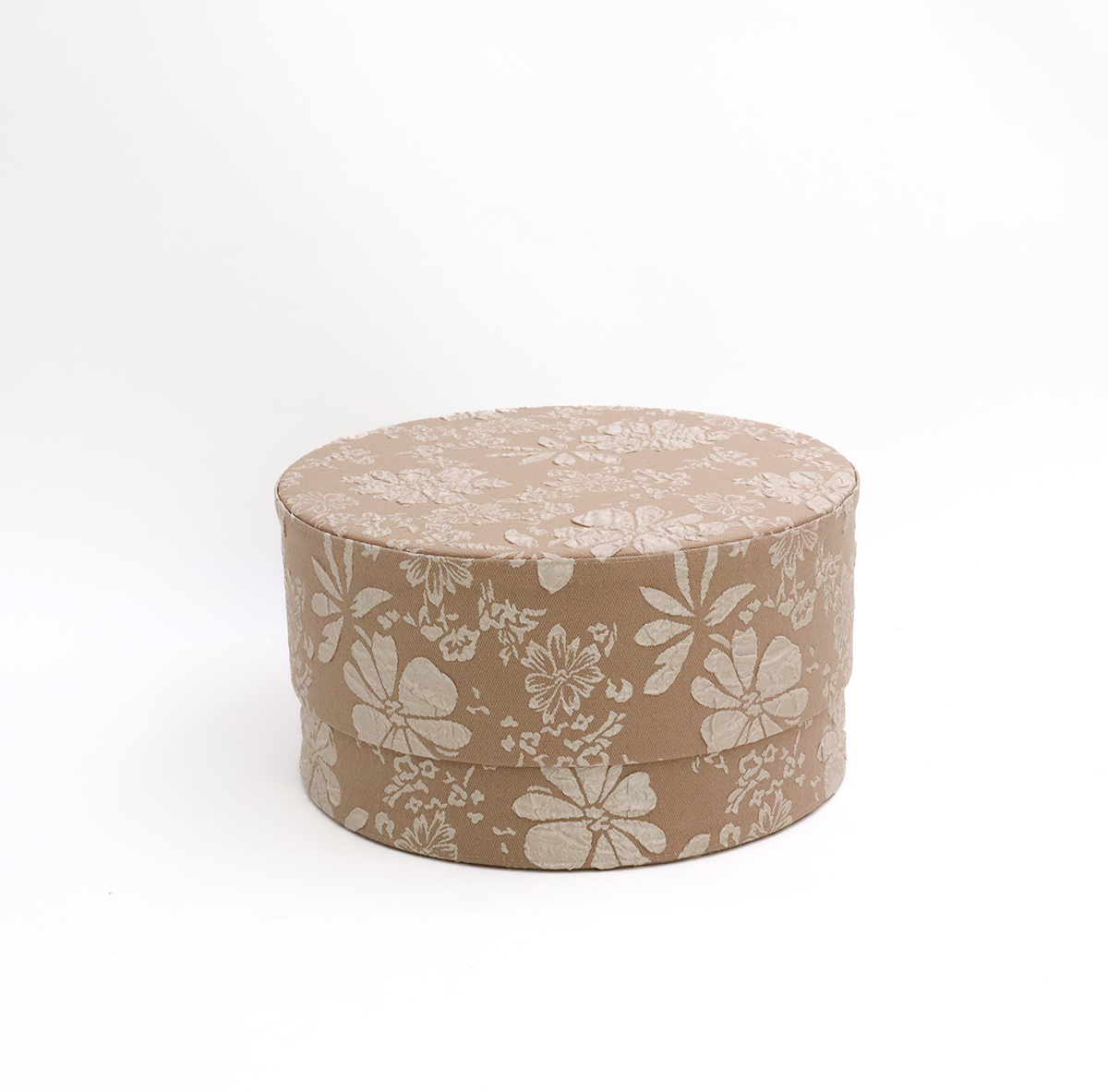 SCAT.FASHION FLORAL S/2PZ. D19,6-21,9 H10-12CM. SABBIA