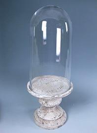 ALZATA CERAMICA C/VETRO H48 D20CM.
