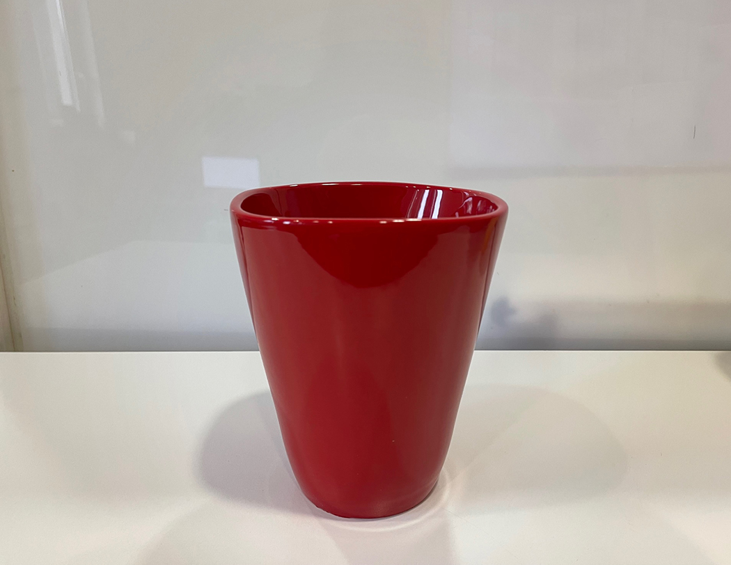 VASO PER ORCHIDEA D14CM. ROSSO