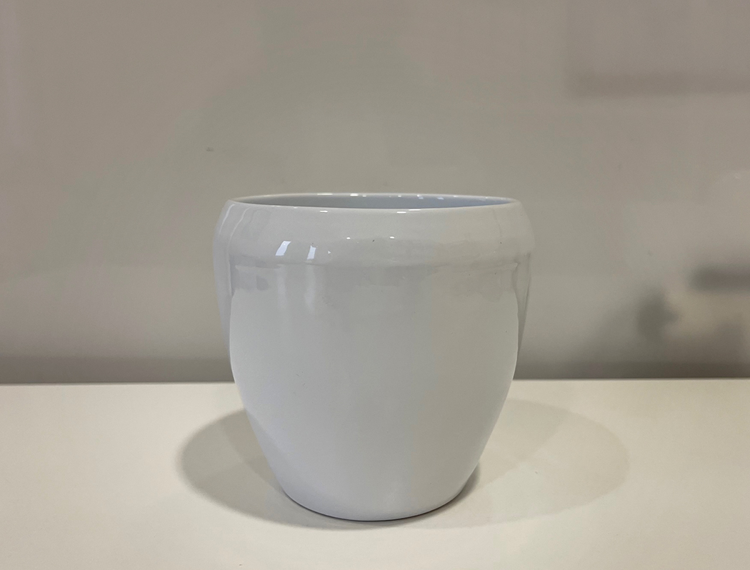 VASO ORCHIDEA BOMB. D14CM. BIANCO