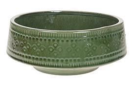 POT CERAMIC FLOW. H12 D29CM.GREEN