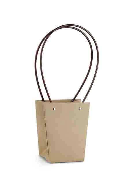 BORSA CARTA IMPERM. 13X13 H15CM. 10PZ. NAT