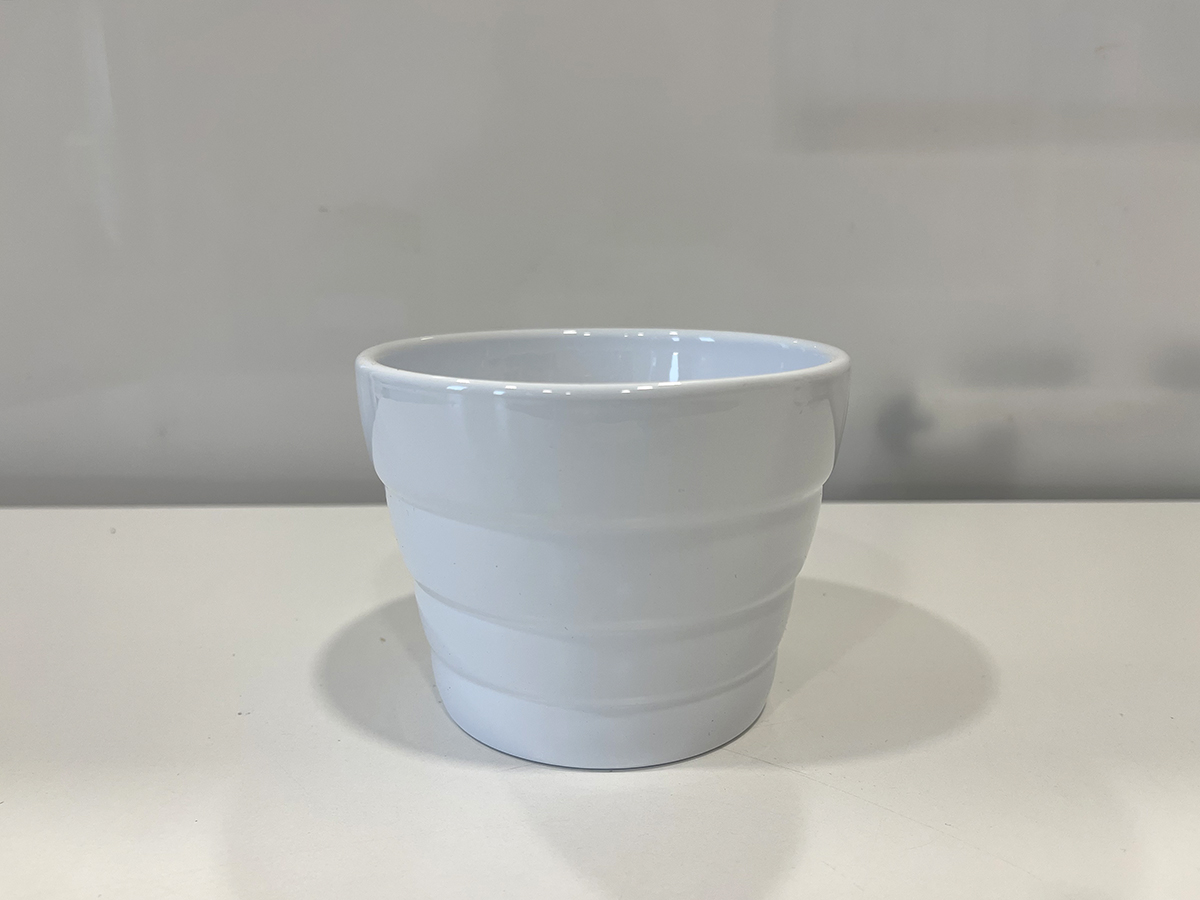 VASO PIANTE C/ONDE D11CM. BIANCO