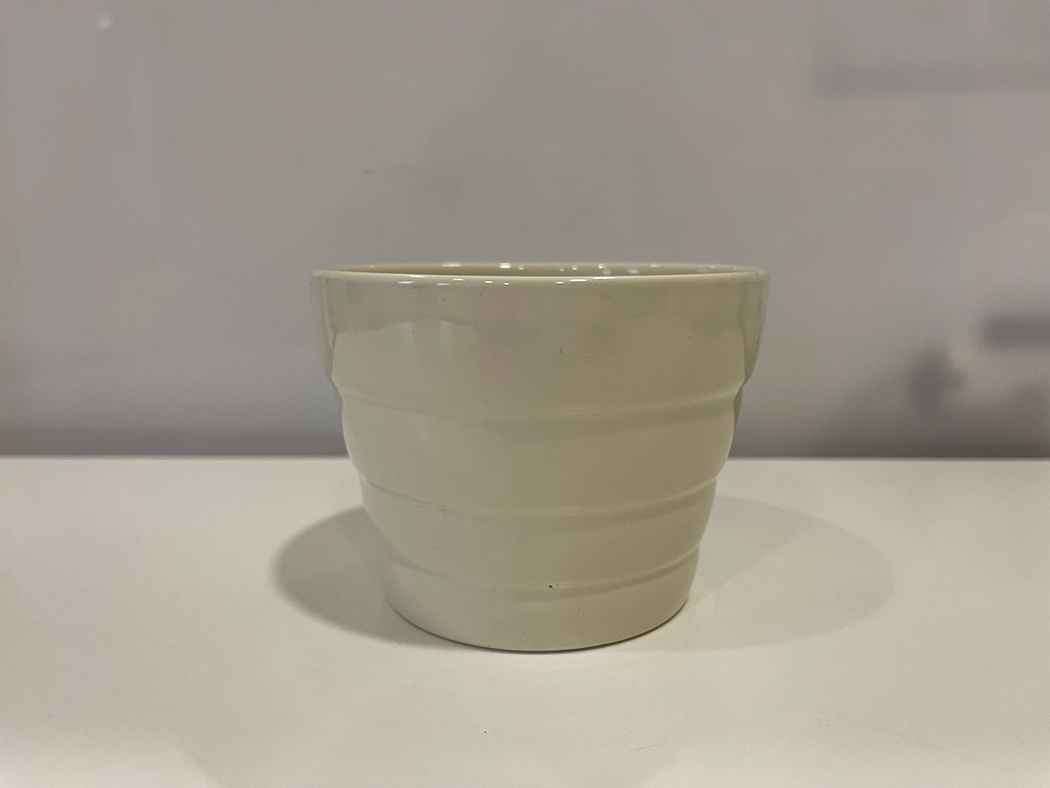 VASO PIANTE C/ONDE D11CM. CREMA