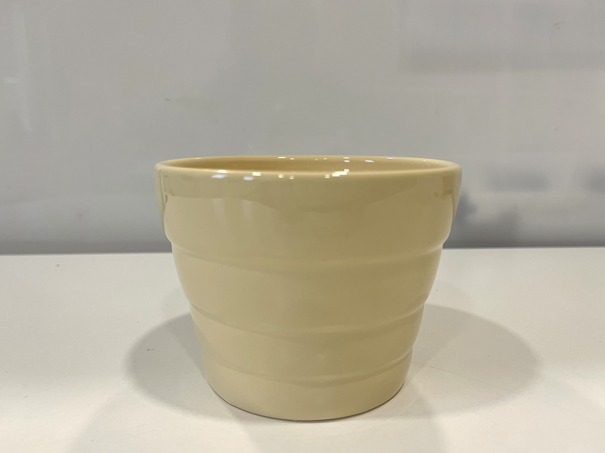 VASO PIANTE C/ONDE D11CM. BEIGE