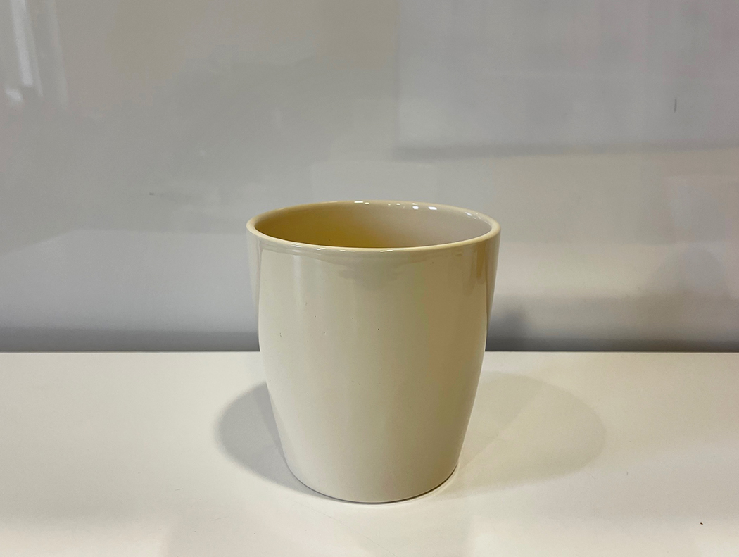 VASO ORCHIDEA D14CM. CREMA