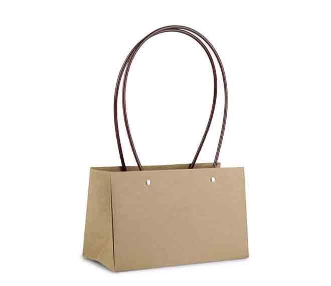 BORSA CARTA IMPERM. H13,5 22X11CM. 10PZ. NAT