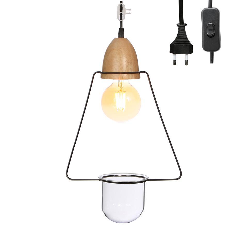 LAMPADA C/PORTAPIANTE H45 28X115CM.