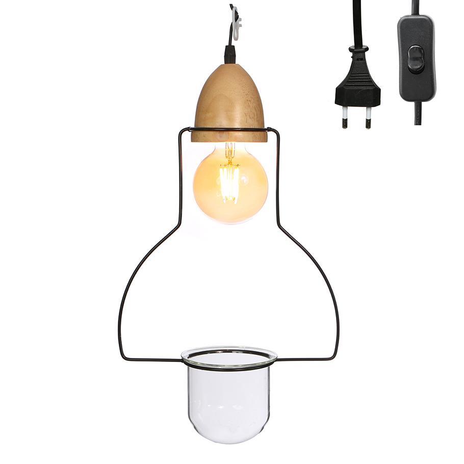 LAMPADA C/PORTAPIANTE H45 28X115CM.