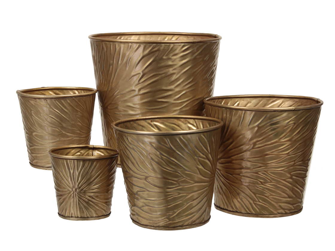 POT METAL S/5PZ. D9,5-11-14-16-19CM. GOLD