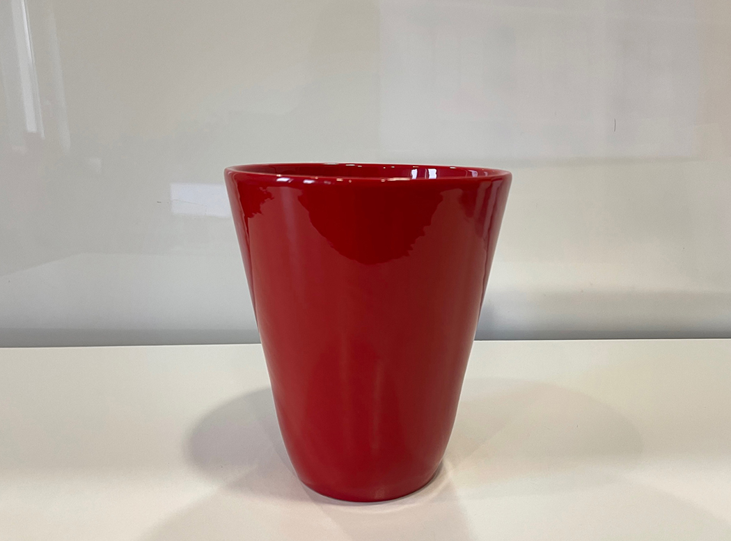 VASO ALTO ORCHID. D14CM. ROSSO