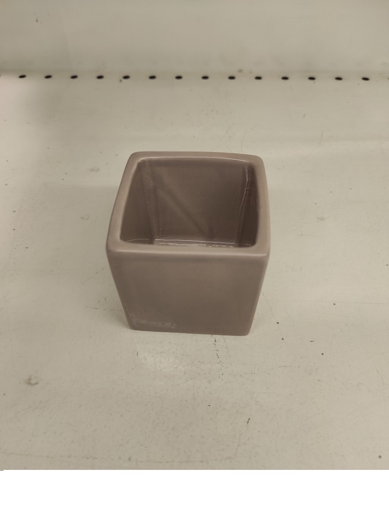 CUBO CERAM. 6,5X6,5 H6,5CM. 12PZ. TORTORA