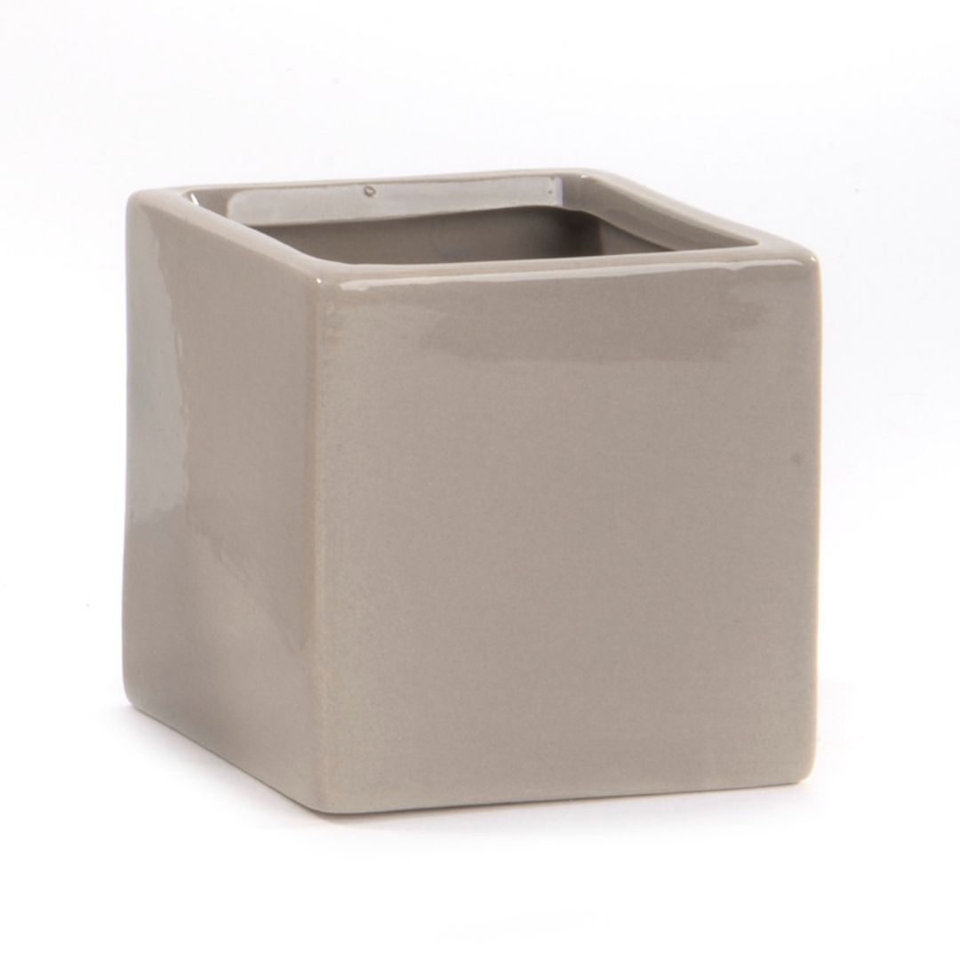 CUBO CERAM. 7,5X7,5 H7,5CM. 12PZ. TORTORA