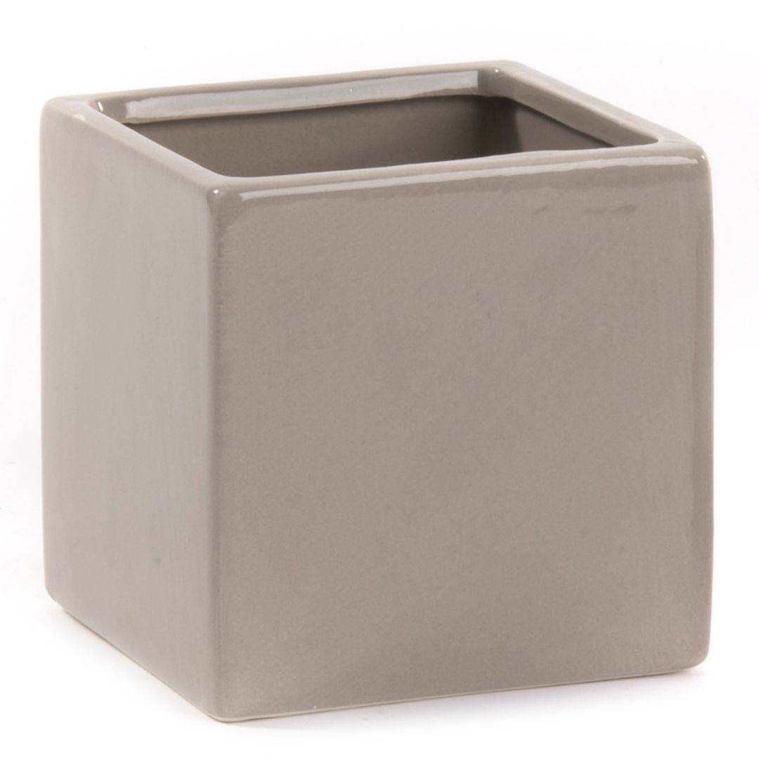 CUBO CERAM. 10,5X10,5 H10CM. 6PZ. TORTORA