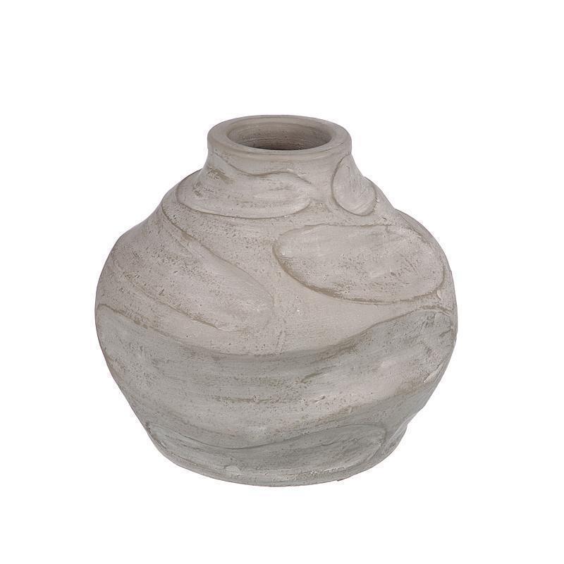 ANFORA CLAY H29 D32 RELIEF GREY