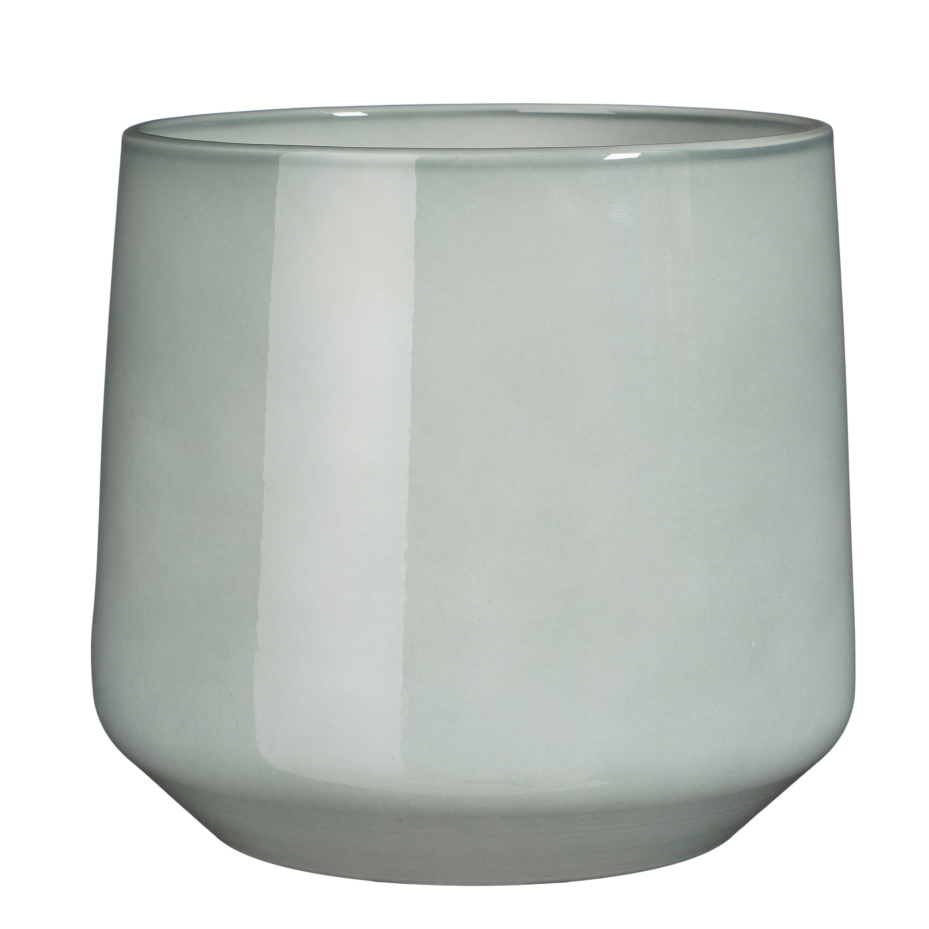 VASO AMB. D28 H26CM. LUCIDO GRY