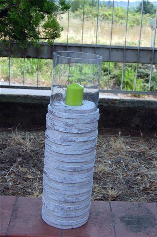 CILINDRO CLAY C/VETRO H74 D23CM.