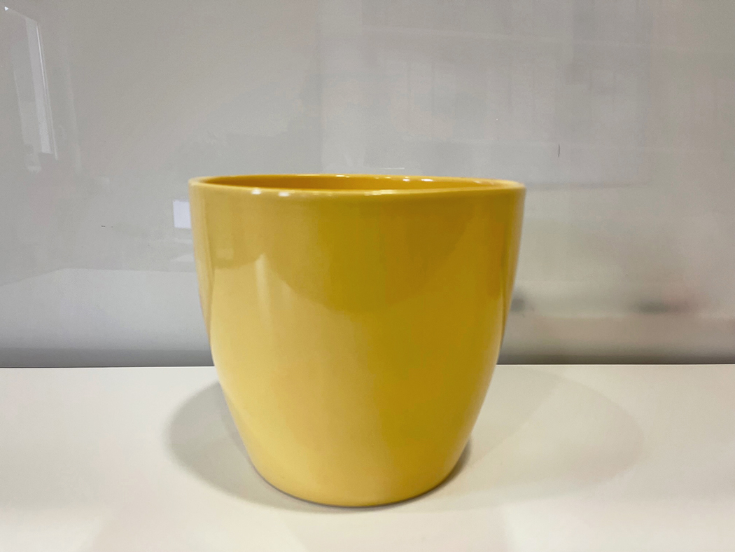 VASO PER PIANTE D13CM. GIALLO CH.