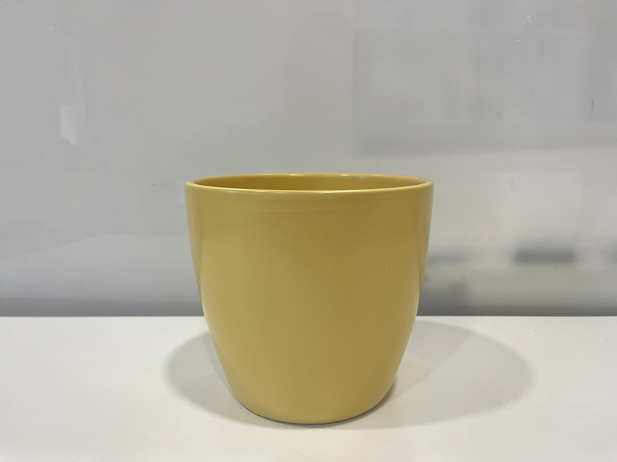 VASO PER PIANTE D15CM. GIALLO CH.