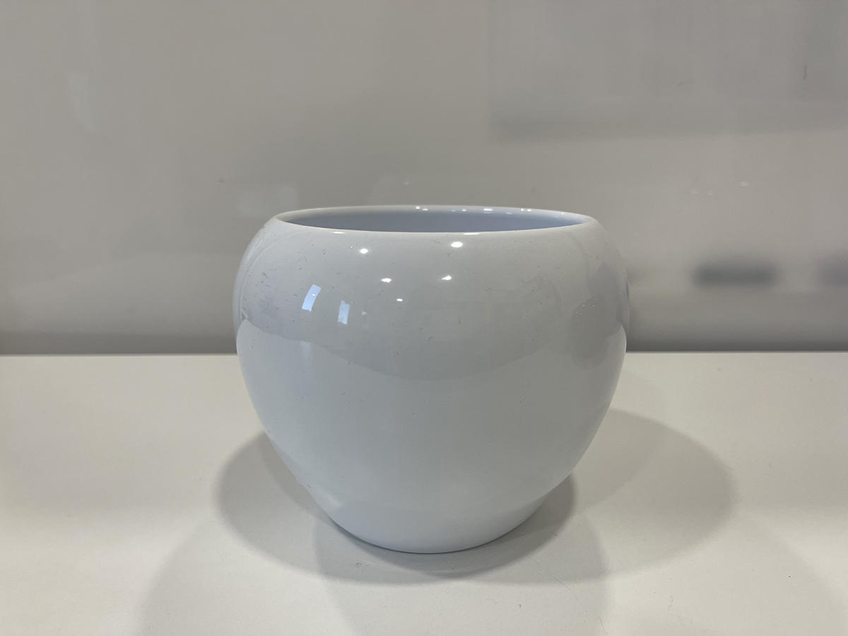 VASO TONDO PER ORCHIDEA D16CM. BIANCO