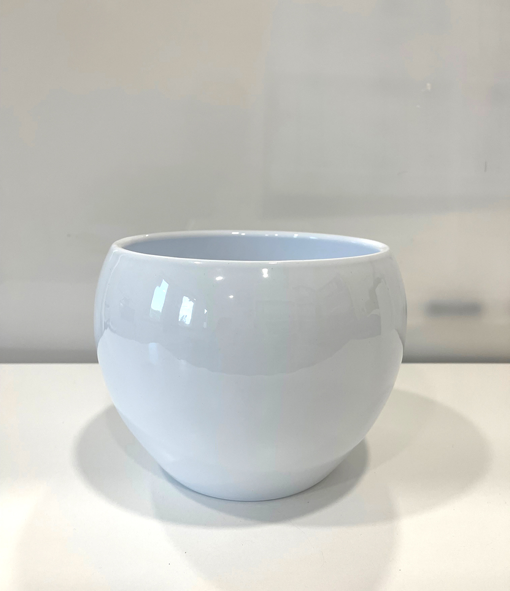 VASO TONDO PER ORCHIDEA D19CM. BIANCO