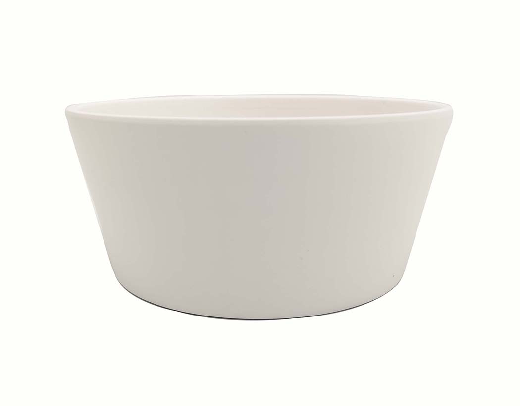 CIOTOLA TERRACOTTA H13 D28CM. BIANCO