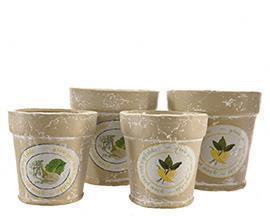 VASO CER. C/DECORO S/2PZ.