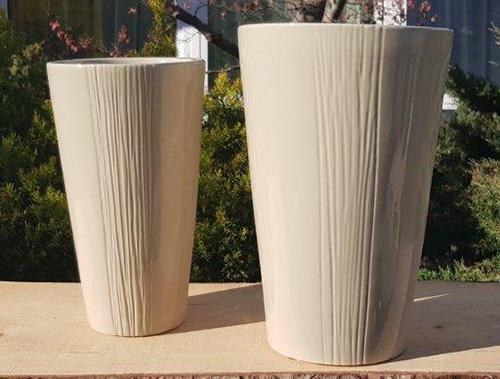 VASO CER.DORA TND S/2PZ. D21,5-16,5 H33-29,5CM. MNT