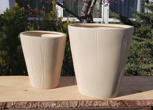 VASO CER.DORA OVL S/2PZ. H35-29 D32X21 24X16CM. MNT