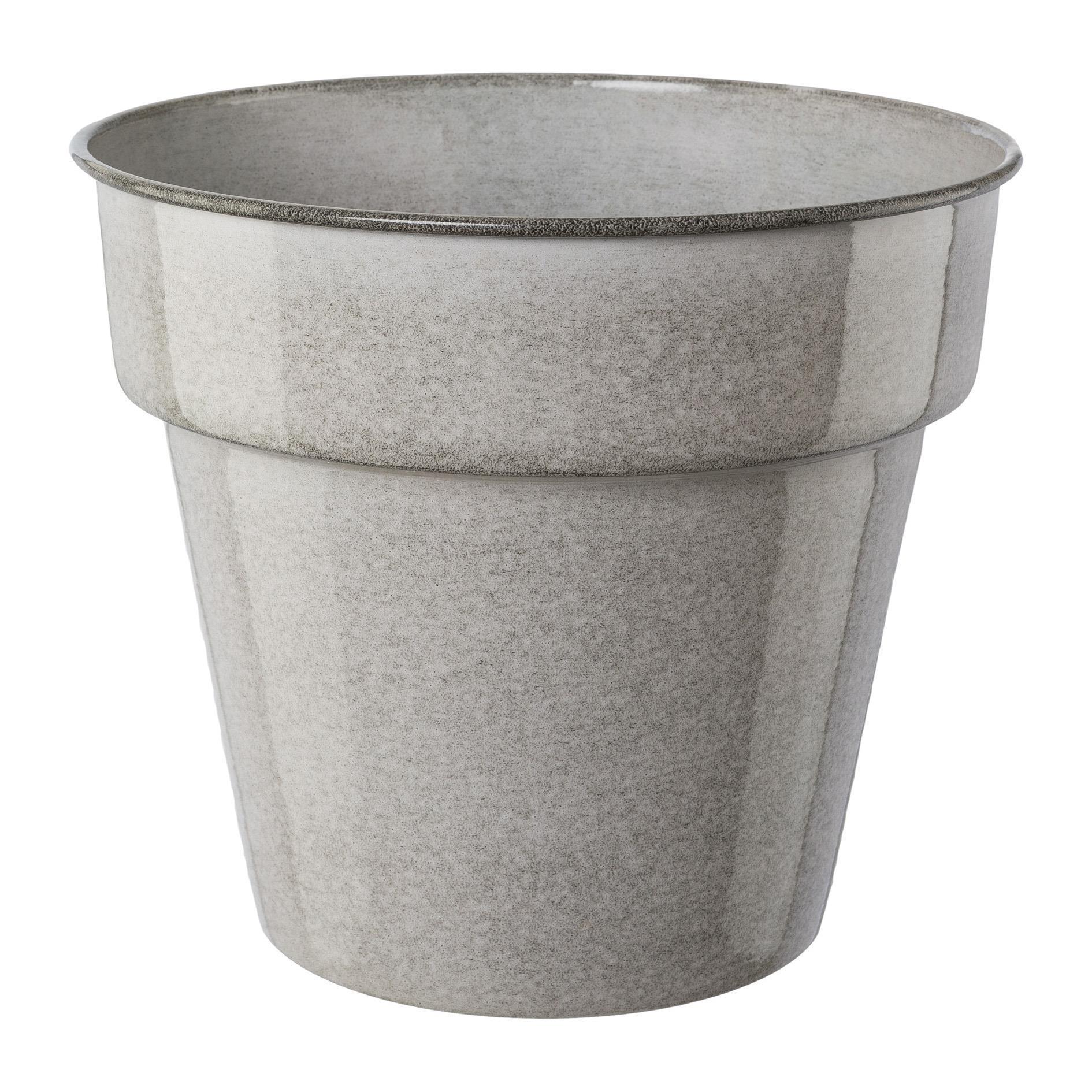 VASO LATTA C/BORDO D32 H28CM. CREMA