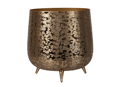 PORTAVASO MET.C/PIEDI D12 H14,5CM. ORO