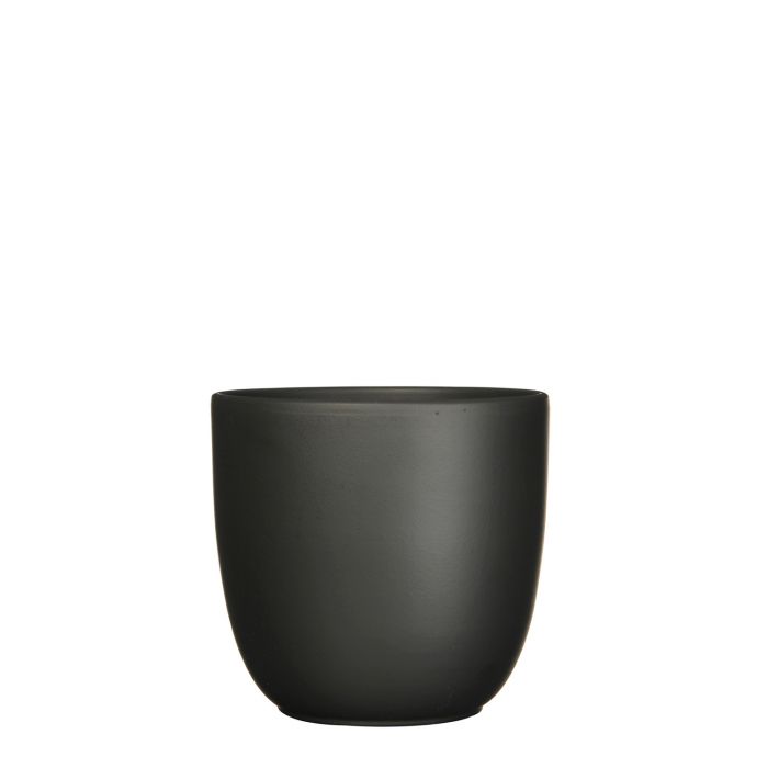 VASO TONDO D22,5 H20CM. NERO MATT