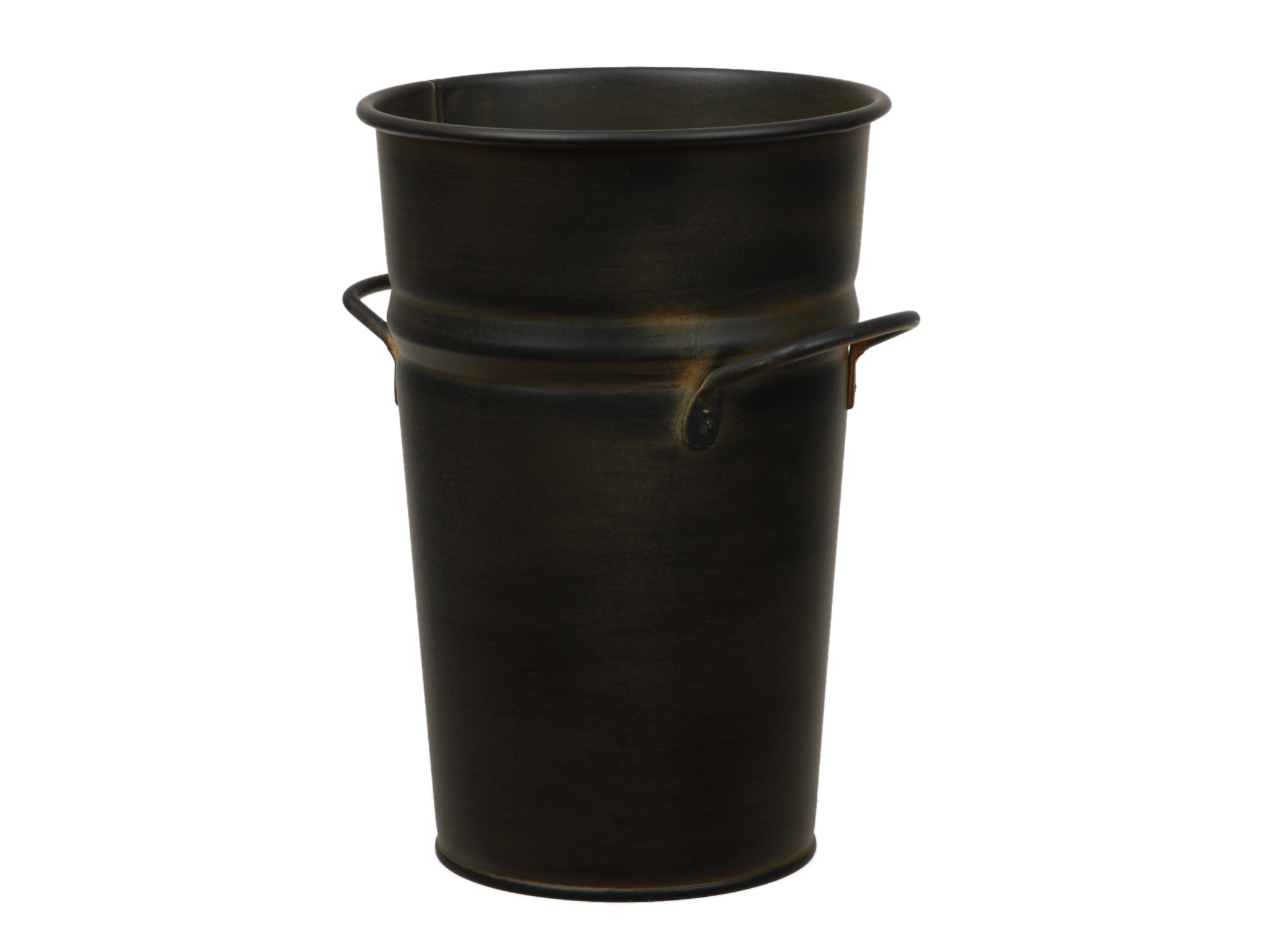 PORTAFIORI LATTA D13 H21CM. BLACK/YEL