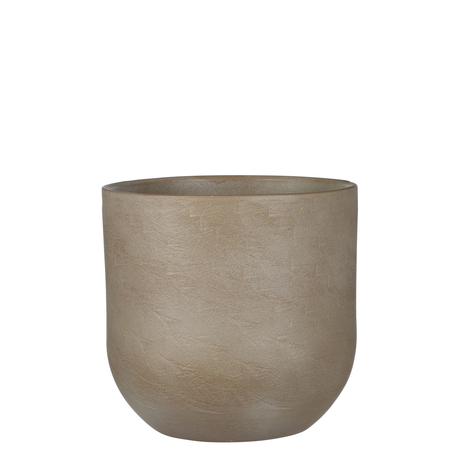 VASO TONDO D23 H21CM. TORTORA MATT