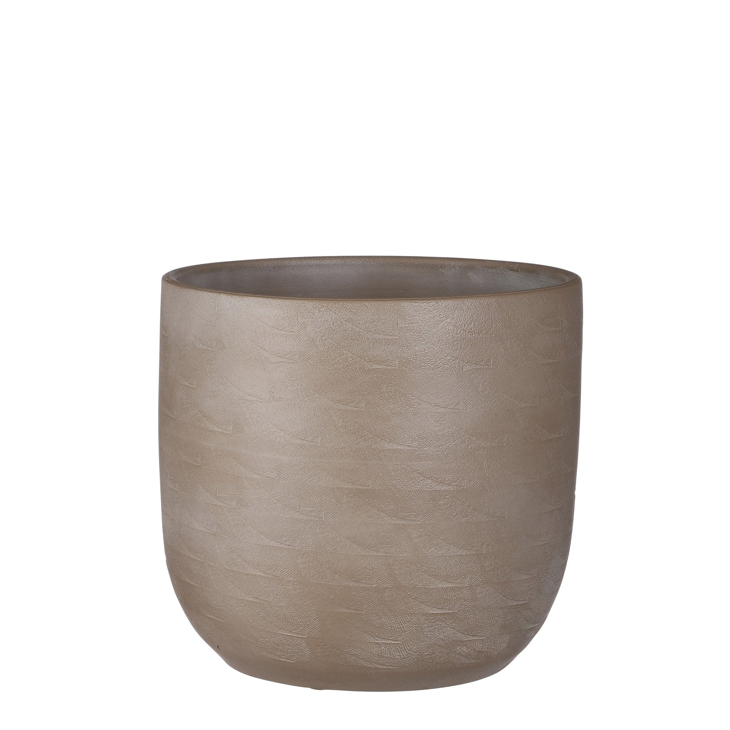 VASO NOR.TONDO D30 H27CM. TORTORA MATT