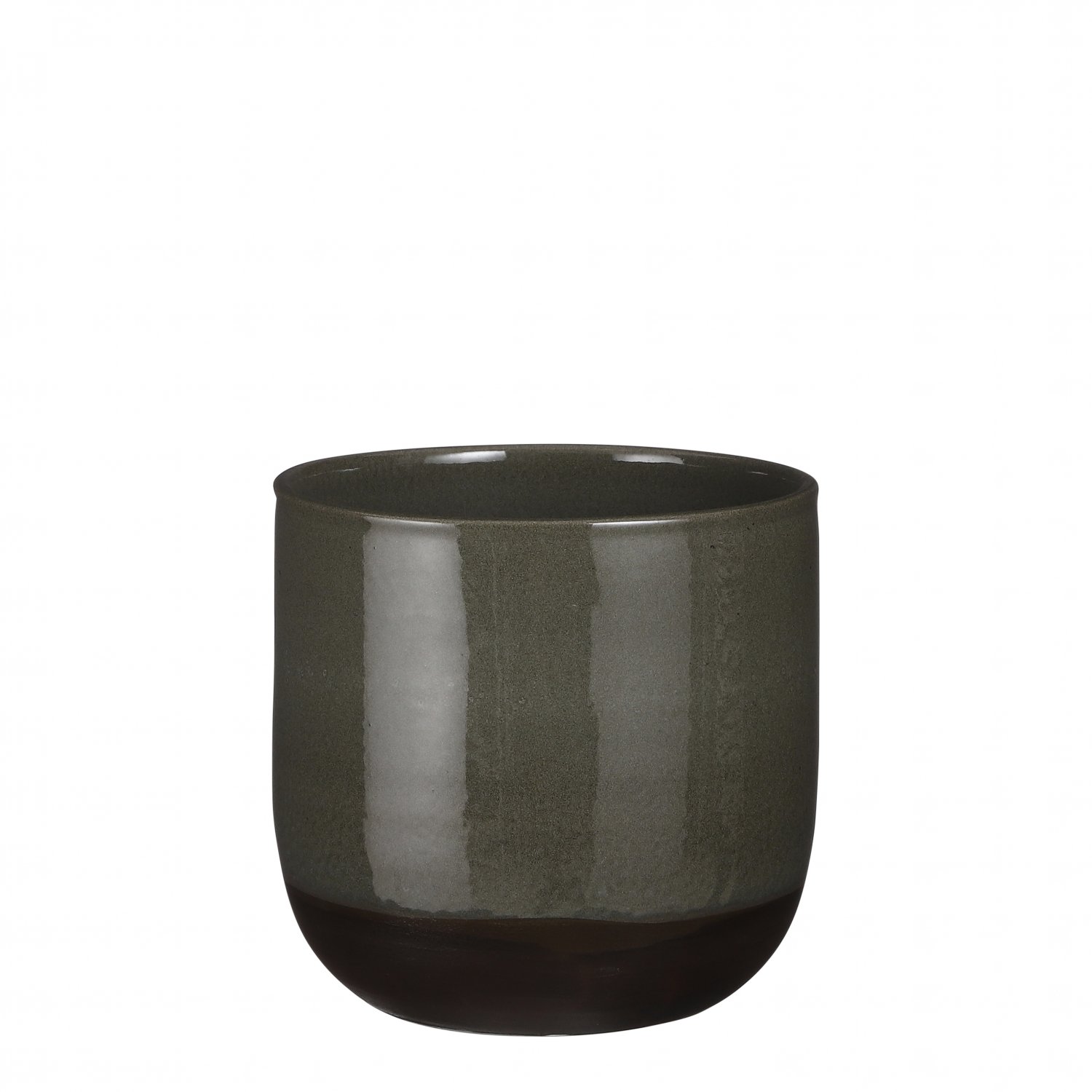 VASO TONDO D25 H24CM. OLIVA F.DO TABACCO