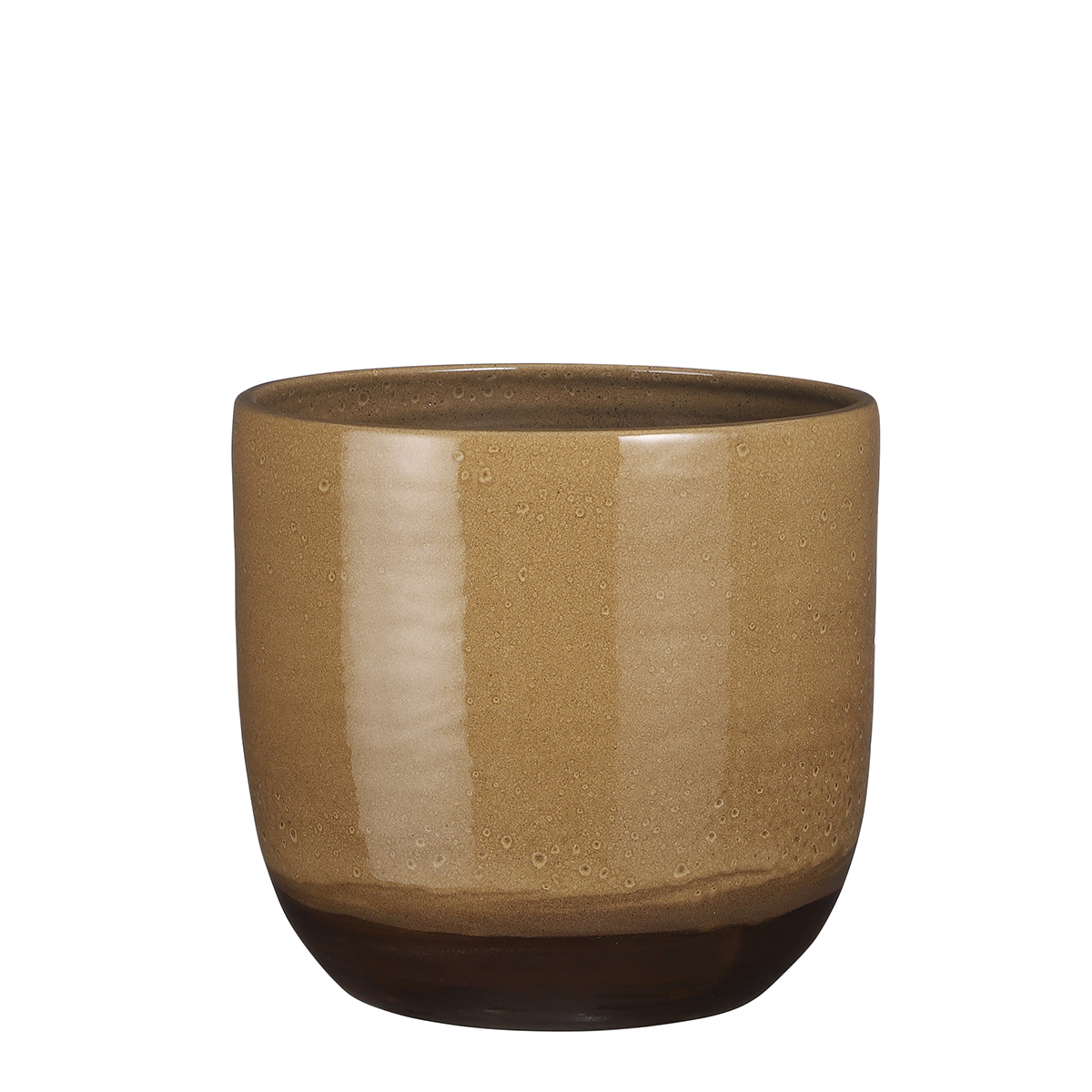 VASO NOR.TONDO D30 H27CM. OCRA F.DO TABAC.
