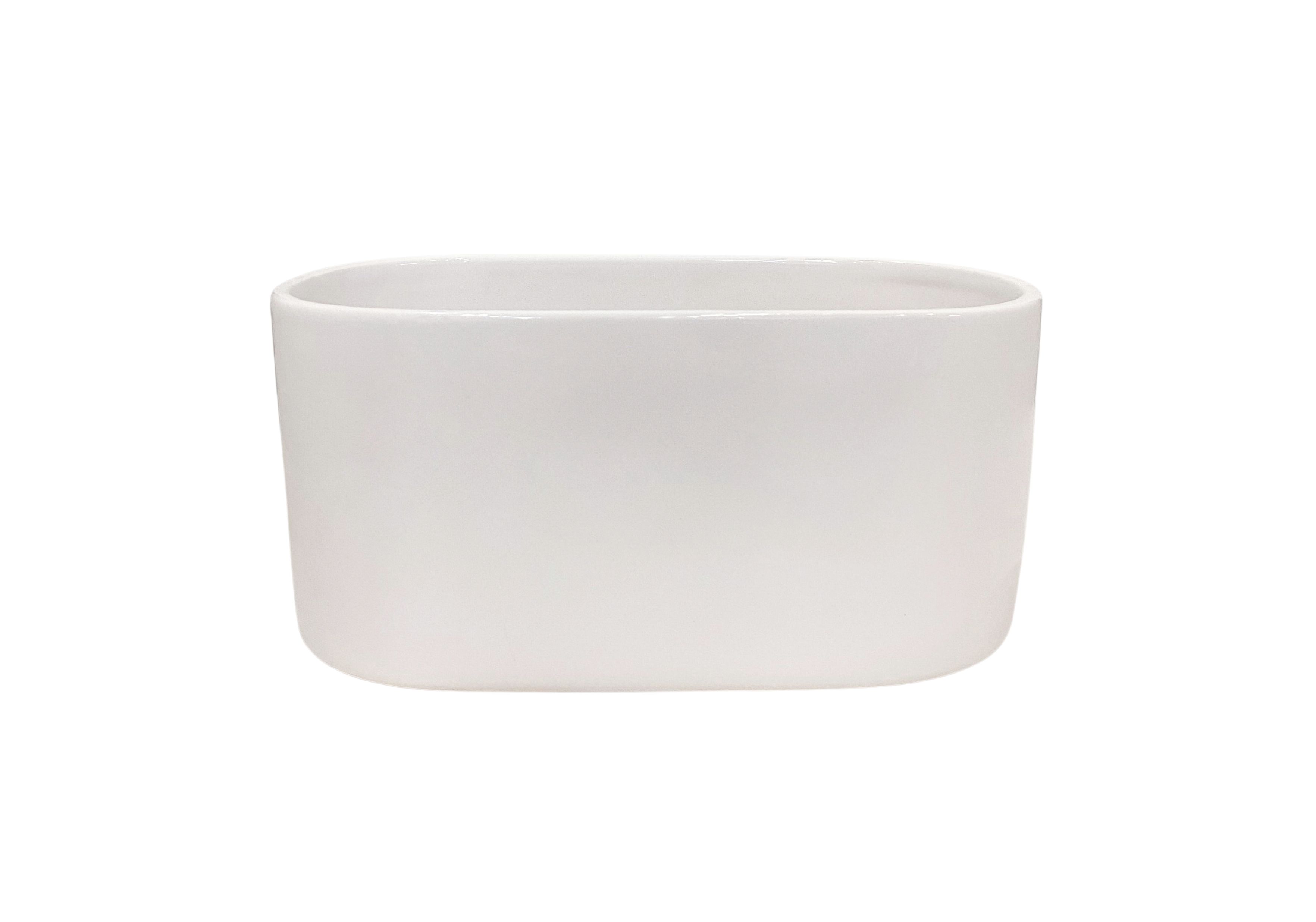 VASCH.CERAM.OVALE 26X13 H12CM. BIANCO