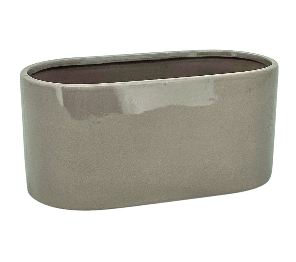 VASCH.CERAM.OVALE 26X13 H12CM. TORTORA